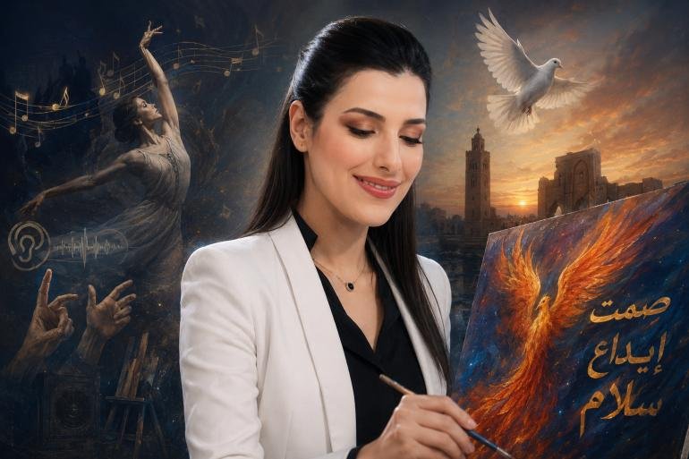 منال الشرقي الزاهي تحوّل الصمت إلى لغة كونية للإبداع والسلام، وVisa For Art تطلق العرض العالمي الأول لـ«اشتعال العنقاء الصامتة» برؤية فنية 